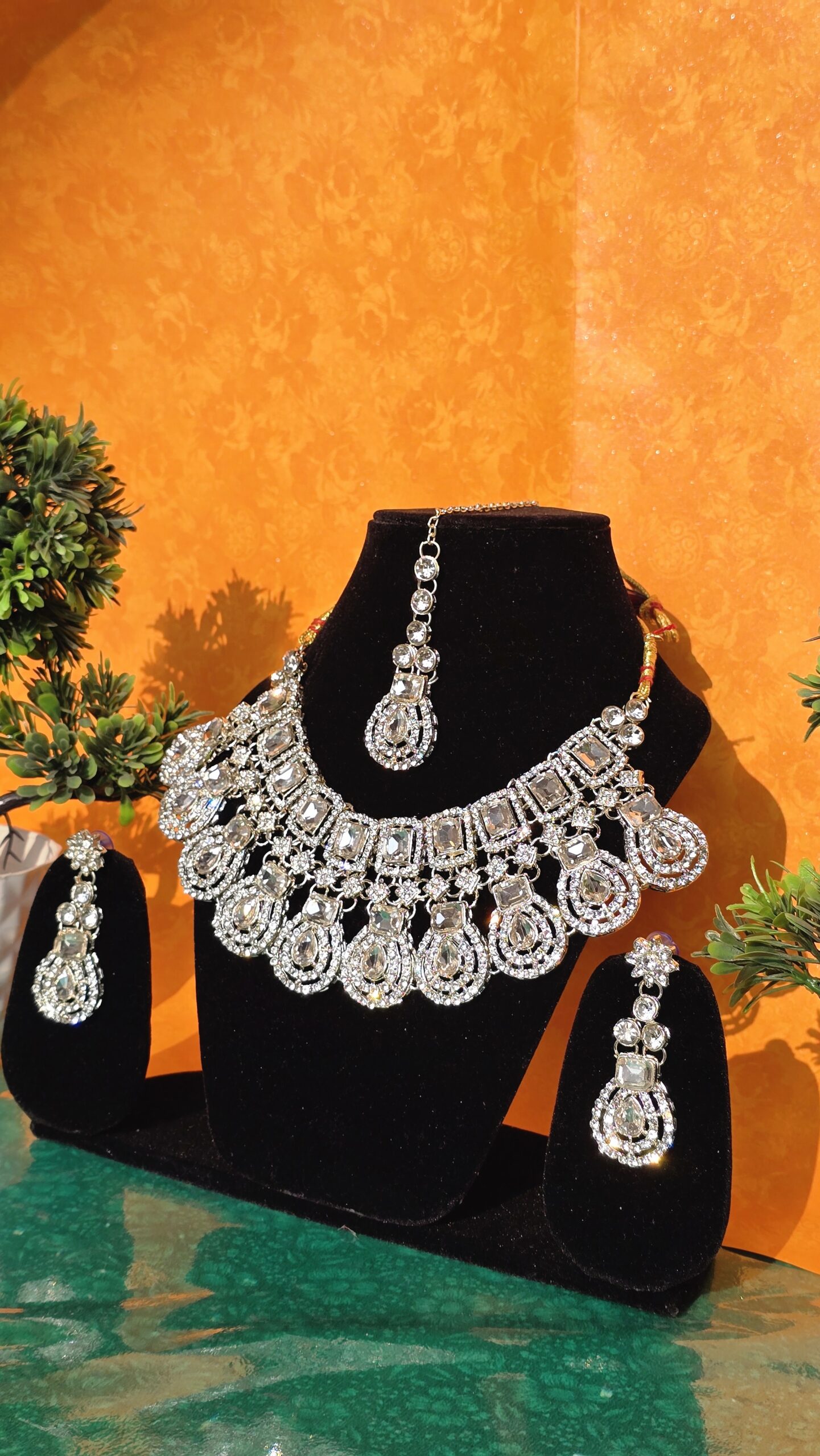 Silver Aura Statement Set