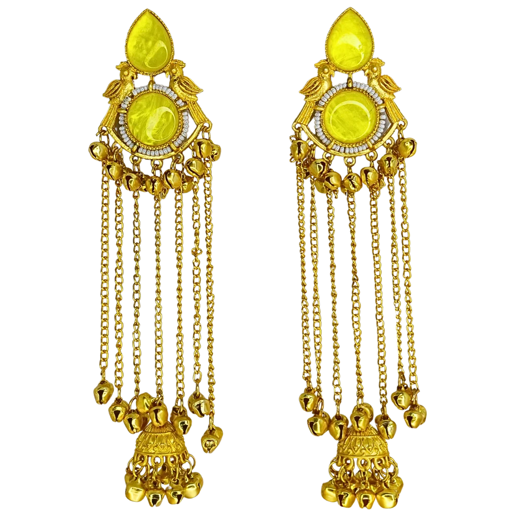 Royal Yellow Long Earrings